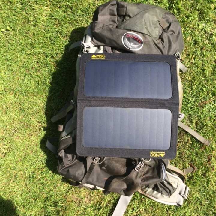 MSC W/E Camping with 13W panel & iPhone