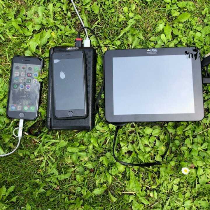 MSC Travel + charging 2 x phones & a Tablet