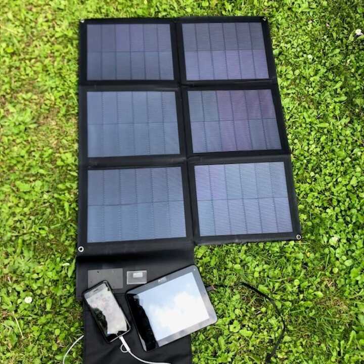 MSC Expedition 48W ETFE CIGS Light-weight USB 5V &amp; 18V Portable Solar Panel Charger 